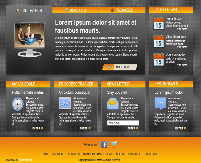 Fitness - Interior Page