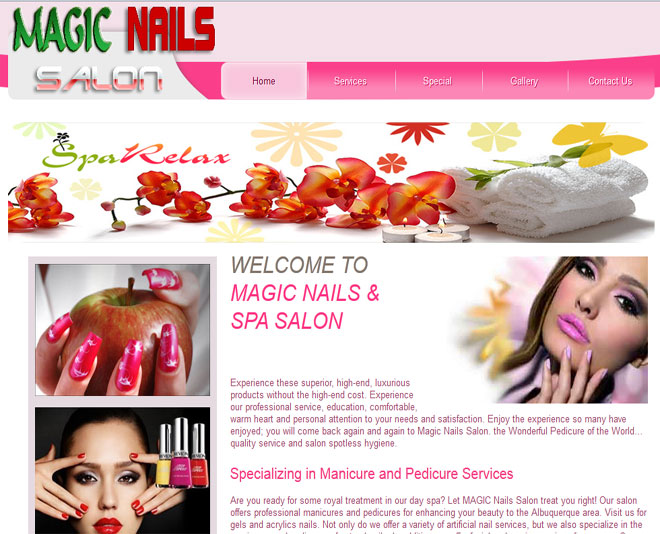 Magic Nails - Page Details