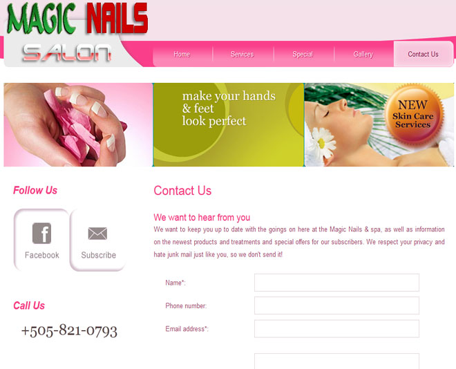 Magic Nails - Page Details